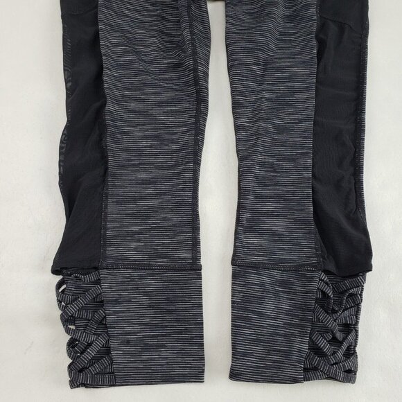 Athleta Mind Over Matter Crop Leggings Womens Small Space Dye Crisscross Capri - Picture 4 of 14